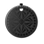 black mandala pendant of shungite