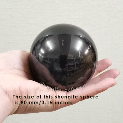 shungite crystal ball 8 cm