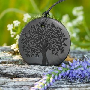authentic shungite pendant tree of life engraved
