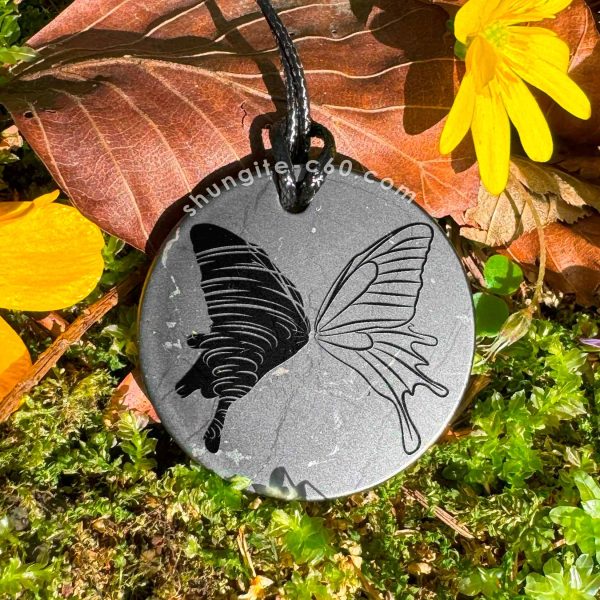 butterfly wing pendant necklace