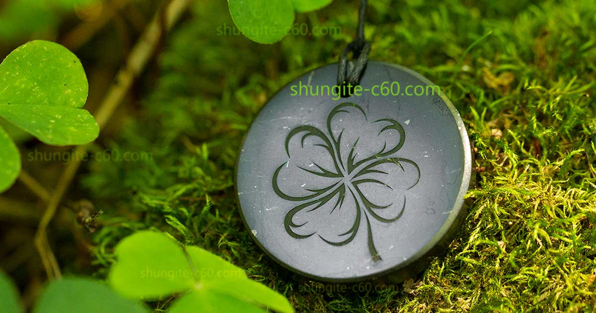 Four Leaf Clover Necklace  Made of Natural rare Stone