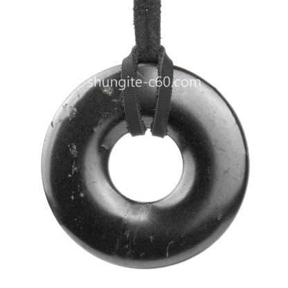 shungite stone pendant Donut or Thor Clifford