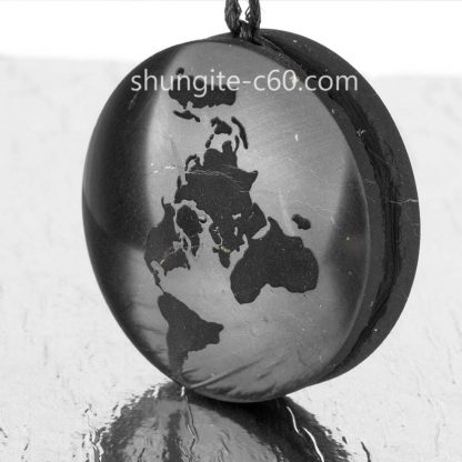earth pendant of natural stone shungite