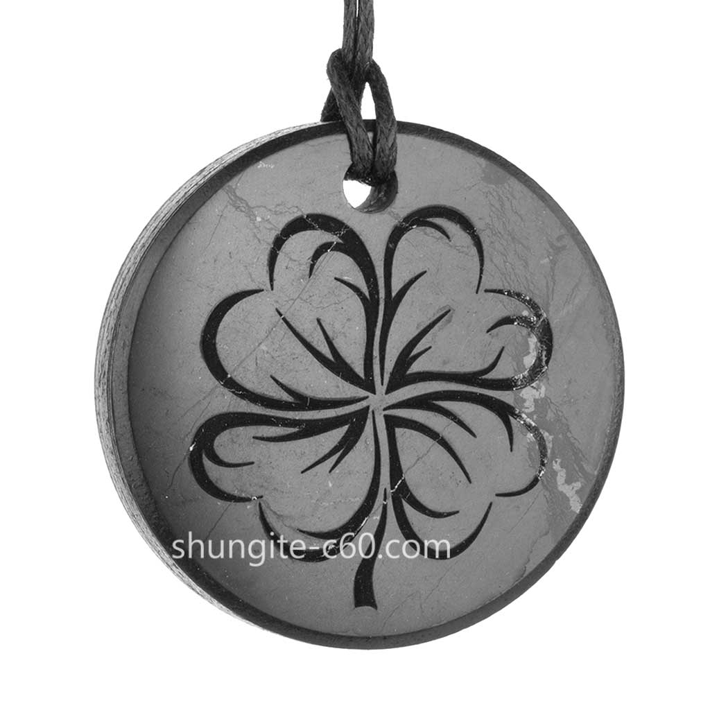Sterling Silver Necklace with Four Leaf Clover Pendant and Engraving