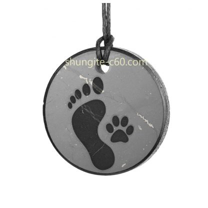 friendship necklace with engraved footprints