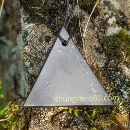men's shungite pendant necklace-made of genuine shungite stone