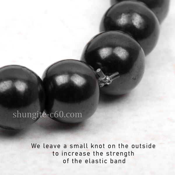 how to tie a shungite bracelet with a elastic band