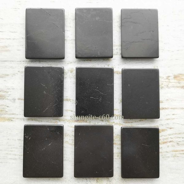 square shungite plates polished surface