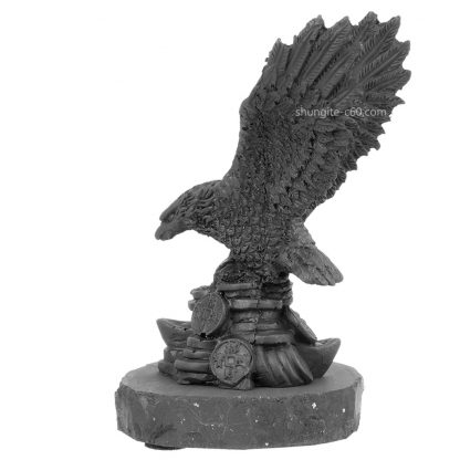 Figurine made of shungite stone feng shui eagle