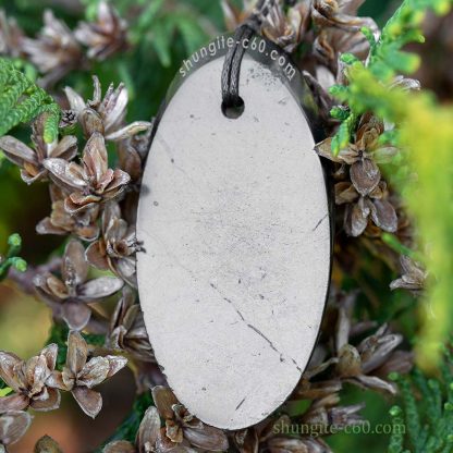 shungite pendant oval from karelia
