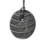 beautiful shungite pendant carved circle