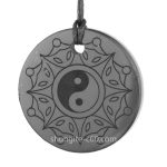 Yin Yang shungite pendant raw black stone