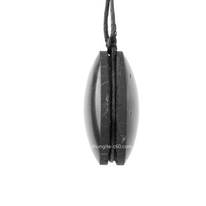 original shungite stone pendant for emf protection form hemisphere