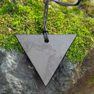women's shungite pendant triangle