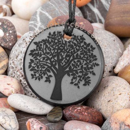 shungite stone pendant tree of life