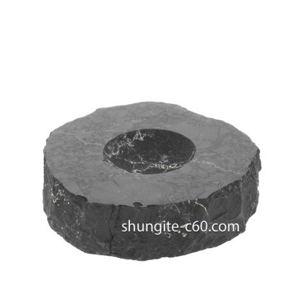 shungite sphere stand oval shape