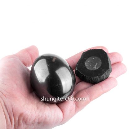 shungite present egg of natural stone