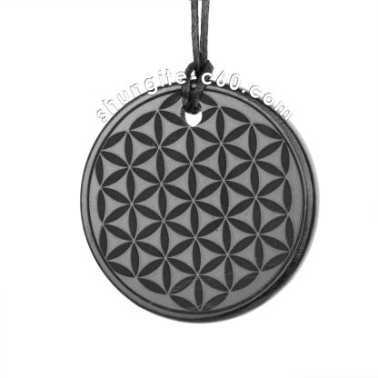 flower of life pendant engraved jewelry