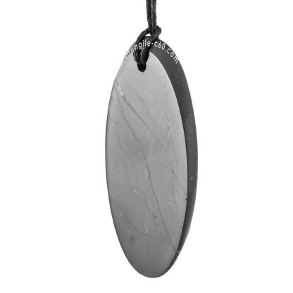 genuine shungite stone pendant oval