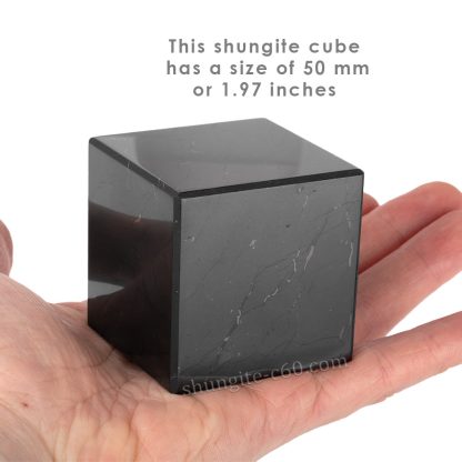 shungite cube polished 50 mm
