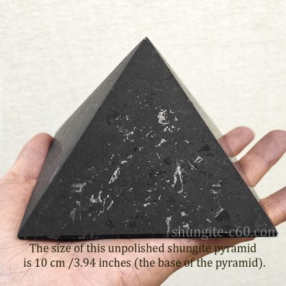 shungite unpolished pyramid 10cm