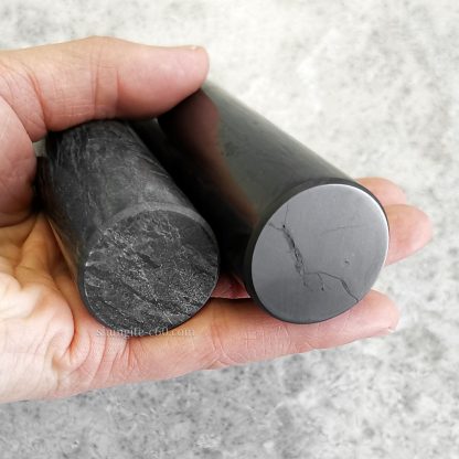 shungite wand and wand soapstone diameter 3cm
