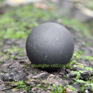Shungite sphere of natural rock