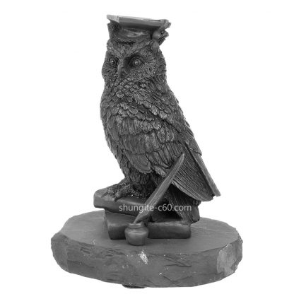 shungite figurine wise owl