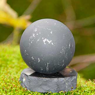 Shungite Spheres and Stands