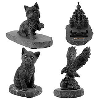shungite stone Souvenirs figurines made of black stone