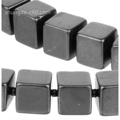 shungite jewelry with square beads