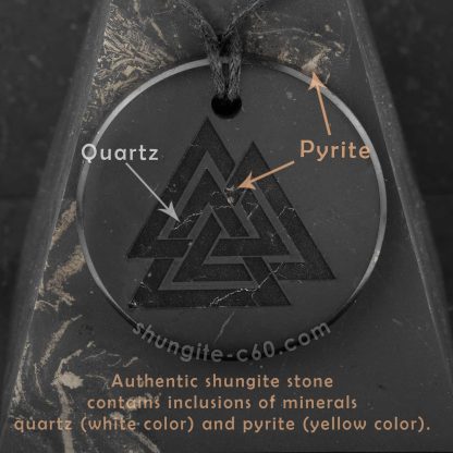 inclusions quartz and pyrite in shungite