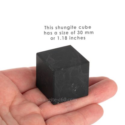 shungite cube unpolished 30 mm