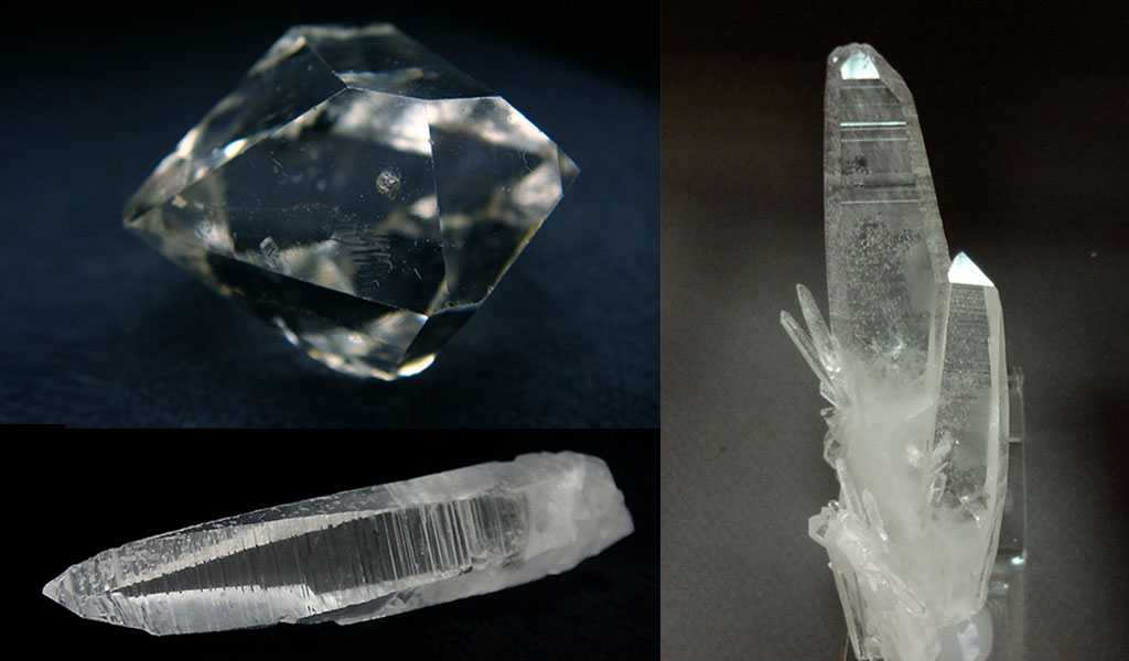 sample natural raw quartz crystals 