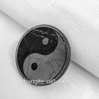 yin yang on a shungite circle
