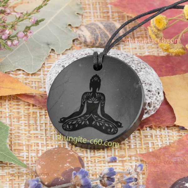 Buddha pendant of shungite