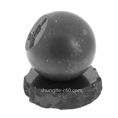 shungite ball with Buddha