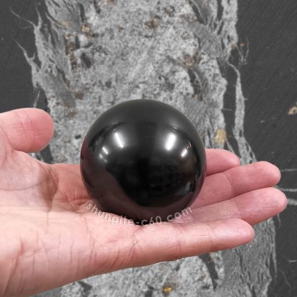 black sphere from russian stone