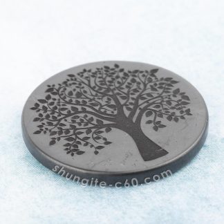 shungite phone protection plate engraved tree of life