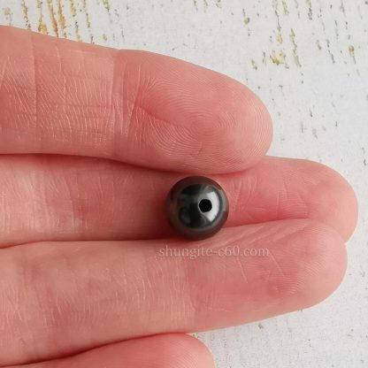 shungite stone bead 8 mm/0.31 inches