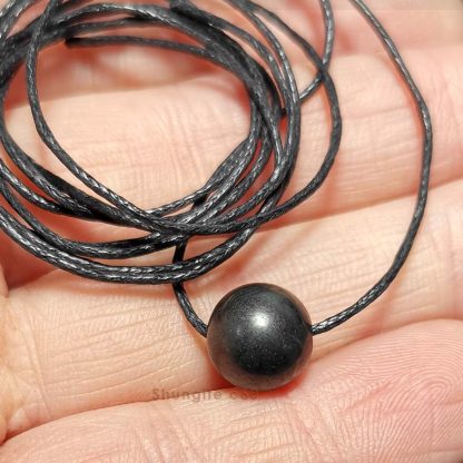 shungite pendant black pebble from Russia