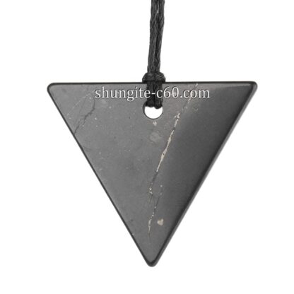 shungite pendant triangle set