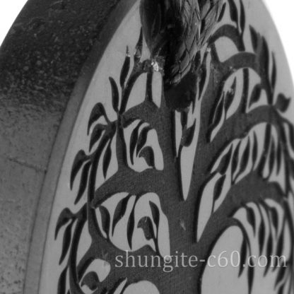 personalized drawing and shungite engraved close up