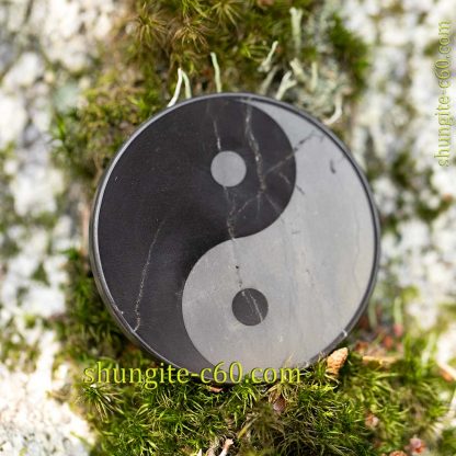 shungite emf protective plate Yin Yang