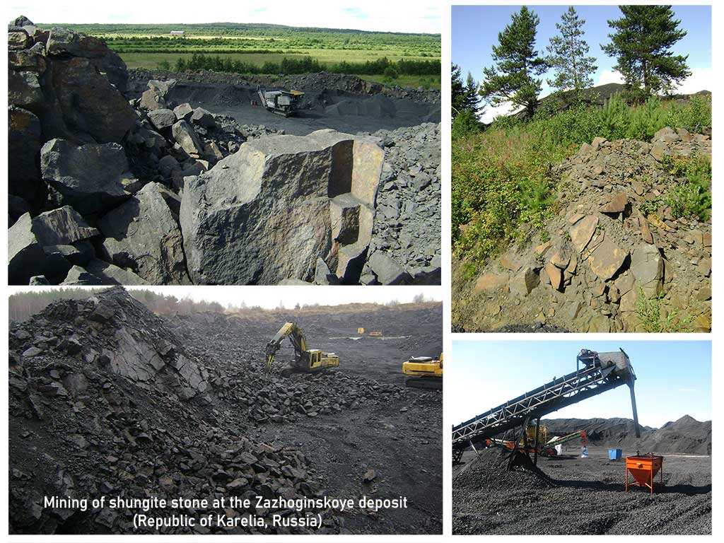 Mining of stone shungite with amazing properties