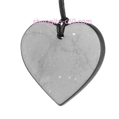 shungite pendant heart with gift box