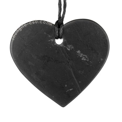 heart black stone necklace