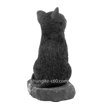 shungite cat made of natural stone