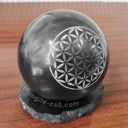 black crystal ball flower
