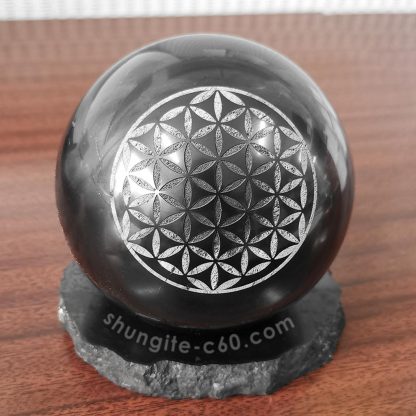 crystal ball 10 cm engraved